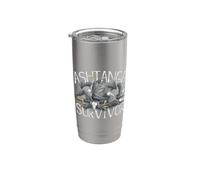 Ashtanga ¡Superviviente! Deporte divertido Cuervo Power Yoga Vaso térmico de acero inoxidable de doble pared
