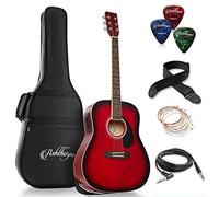 Ashthorpe Guitarra acústica eléctrica de tamaño completo Dreadnought - Premium Tonewoods