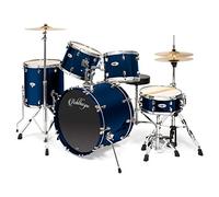 Ashthorpe - Juego de 5 tambores de tamaño completo para adultos con cabezales de remo y platillos de latón de alta calidad, kit completo de percusión profesional con accesorios cromados, varios colores