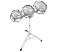 Ashthorpe Roto Tom - Juego de batería con soporte - Toms de 6", 8", 10" con cabezales Remo