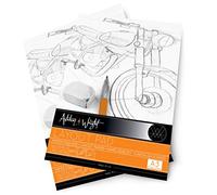 Ashton and Wright - Bloc de dibujo semitransparente A3 - Papel de 50 g/m² - 60 hojas - Paquete de 5