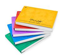 Ashton and Wright Libro de tarjetas de revisión - Tarjetas de registro - Columna engomada - 14,9 x 10,8 cm - 50 hojas - Funda moteada - 1 de cada color - Paquete de 5