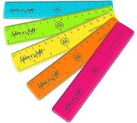 Ashton and Wright - Reglas de 15 cm - Resistente a los golpes (Pack of 5, Tropical Neon)