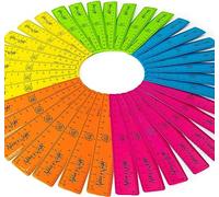 Ashton and Wright - Reglas de 15 cm - Resistente a los golpes (Pack of 50, Tropical Neon)