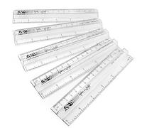 Ashton and Wright Reglas elevadas de 15 cm, resistentes a los golpes (paquete de 5, transparentes)