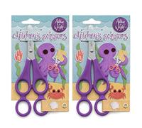 Ashton and Wright - Tijeras de entrenamiento infantil de doble agujero - Púrpura - para diestros (2)