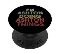 Ashton Name Ashton Personalized Name First Given PopSockets PopGrip Adhesivo