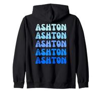 Ashton Retro Name Stack Design Sudadera con Capucha