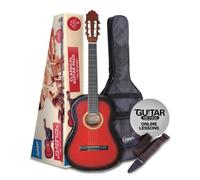 Ashton SPCG44 - Guitarra clásica de tamaño completo, color rojo