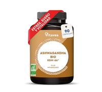 Ashwagandha BIO KSM-66® - 600 mg - 5% de Withanólidos - Tratamiento 1 Mes | Planta Adaptógena En Sinergia- Equilibrio Mental - Favorece La Concentración y La Relajación - 90 Cápsulas Veganas - Vitavea