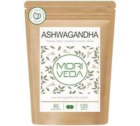 Ashwagandha comprimidos 2000mg - 100% polvo de raíz - suministro para 60 días - producto natural puro de primera - vegano y sin gluten - equilibrio y la paz interior - por MoriVeda - 120 comprimidos