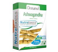 Ashwagandha Drasanvi Nutrabasics Relajacion y Bienestar Mental 30 Capsulas | Adaptogeno de Uso Tradicional para Epocas de Estres o Sobrecarga Fisica y Mental, sin Provocar Somnolencia Durante el Dia