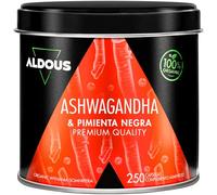 Aldous Ashwagandha Orgánica 2160 mg con Pimienta Negra 250 Cápsulas ✅ Entrega 24/72h