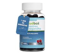 Ashwagandha Gominolas 600mg Veganas Adaptógeno para Relajación Calma y Antiestrés con Vitamina D2 B6 B12 para Bienestar Emocional y Manejo Del Estrés 60 Gummies Sabor Cereza Sin Gluten Sin Lactosa