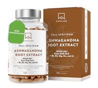 Ashwagandha KSM-66 1000mg (Proporción de Extracto 10:1 Equivalente a 10,000mg por Porción) - 5% de Withanólidos - Ashwagandha Organica con Magnesio, Manganeso, Zinc y Vitamina B6, B1-120 Capsulas