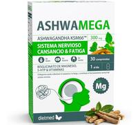 Ashwagandha KSM-66 300 mg Ashwamega, 30 comprimidos, DietMed | Magnesio bisglicinato 100 mg - 5-HTP 50 mg - Sistema nervioso - Cansancio y fatiga - 30 comprimidos