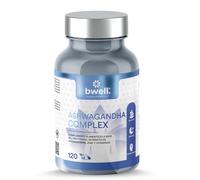 Ashwagandha KSM-66® Ecológica - 1 Cápsula al Día - 120 Dosis - Con L-Triptófano, Zinc y Vitaminas - Antiestrés, Descanso, Ánimo y Concentración - Vegano - Sin Aditivos - Bwell Supplements