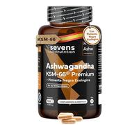 Ashwagandha KSM-66® Pura - 600mg de Ashwagandha Concentrada KSM66 - Alta Biodisponibilidad - Con Pimienta Negra - 5% Withanólidos - Ayuda a Regular el Cortisol y Mejora el Sueño - 120 Cápsulas Veganas