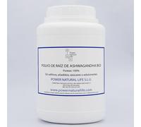 Ashwagandha Pura en Polvo Bio Power Natural Life | Procedente de Agricultura Ecológica | 100% Pura Sin Añadidos | Envase de 500 gr | Producto Vegano