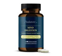 Ashwagandha Sensoril® con Magnesio y Triptófano - Suplemento para el Estrés, Ansiedad, calidad del Sueño y regulación del Cortisol - Probióticos Eje Intestino-Cerebro - 60 Cápsulas - MIND DIGESTION