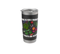 Así es como asesino a mis vegetales Vegetable Farmers Vegan Chef Vaso térmico de acero inoxidable de doble pared