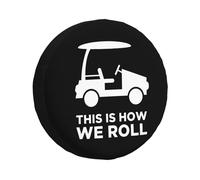 Así Es como Hago Rodar Un Divertido Carrito De Golf Funda Rueda Repuesto Durable Funda De Llanta De Repuesto Portátil Coche Vehículo Rueda Funda Universal para Remolques Camión Todoterreno 14inch