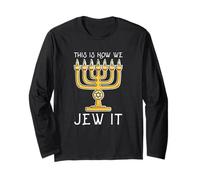 Así es como lo judimos Funny Happy Hanukkah Manga Larga