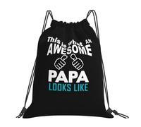 Así Es Como Luce Un Papá Increíble Hombre Mujer Bolsa De Gimnasio Plegable Mochila Con Cordón Con Cordón Bolsa De Deporte Para Yoga Voleibol Viaje