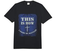 Así es como Lucho mi Batalla - Cristiano Cruz Religiosa Comfort Colors Adult Heavyweight T-Shirt