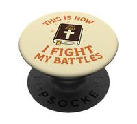 Así es como Lucho mi Biblia de batallas PopSockets PopGrip Adhesivo