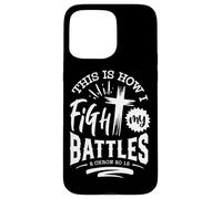 Así es como Lucho mis batallas 2 Chron 20 15 Carcasa para iPhone 15 Pro MAX
