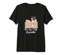 Así es como Lucho mis batallas - Biblia Jesus Cross Christian Camiseta Premium