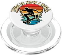 Así es como ruedo la patineta Retro Sunset PopSockets PopGrip para MagSafe