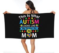 Así Es como Se Ve El Autismo. Si Tienen Alguna Pregunta, Pregúntenle A Mi Mamá. Toalla De Playa, Portátil Toalla Playa Microfibra Toallas De Viaje para Piscina Mujer Hombre Sauna 80X130Cm
