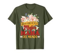 Así Es como Se Ve La Mejor Mamá del Mundo Camiseta, Hombre, Verde Oliva, XXL
