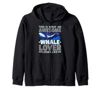 Así es como se ve un Animal increíble Amante de Las Ballenas Sudadera con Capucha