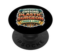 Así es como se ve un Cirujano plástico Impresionante Funny MD PopSockets PopGrip Adhesivo