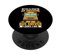 Así es como se ve un Conductor de autobús Impresionante Autobús Divertido PopSockets PopGrip Adhesivo