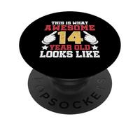 Así es como se ve un Impresionante 14 años de Edad 14 cumpleaños PopSockets PopGrip Adhesivo