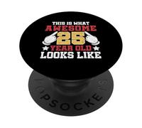 Así es como se ve un Impresionante 25 años de Edad 25 cumpleaños PopSockets PopGrip Adhesivo