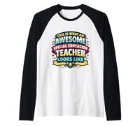 Así es como se ve un Impresionante Maestro de educación Especial Camiseta Manga Raglan