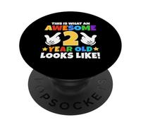 Así es como se ve un Impresionante niño de 2 años de Edad 2º cumpleaños PopSockets PopGrip Adhesivo