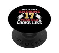 Así es como se ve un increíble 17 años de Edad 17 cumpleaños PopSockets PopGrip Adhesivo