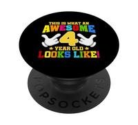 Así es como se ve un increíble niño de 4 años de Edad 4 cumpleaños PopSockets PopGrip Adhesivo