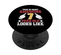 Así es como se ve un increíble niño de 7 años de Edad 7 cumpleaños PopSockets PopGrip Adhesivo