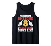 Así es como se ve un increíble niño de 8 años de Edad 8º cumpleaños Camiseta sin Mangas