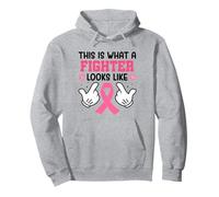 Así es como se ve un luchador - Concientización sobre el cáncer de mama Sudadera con Capucha