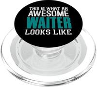 Así es como se ve un magnífico Camarero Funny Server PopSockets PopGrip para MagSafe