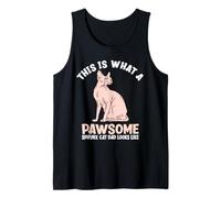 Así es como se ve un papá Gato Sphynx Pawsome Camiseta sin Mangas