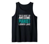 Así es como se ve un Pianista Impresionante Piano Player Camiseta sin Mangas
